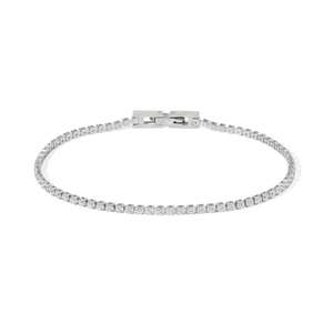 Silver Shimmer Tennis Bracelet - PULSERAS - Malandra Jewelry - EYHP191.P
