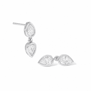 Silver Spark Drop Earrings - ARETES - Malandra Jewelry - LSA12.P-HC58221