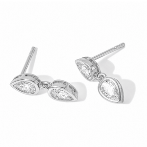 Silver Spark Drop Earrings - ARETES - Malandra Jewelry - LSA12.P-HC58221