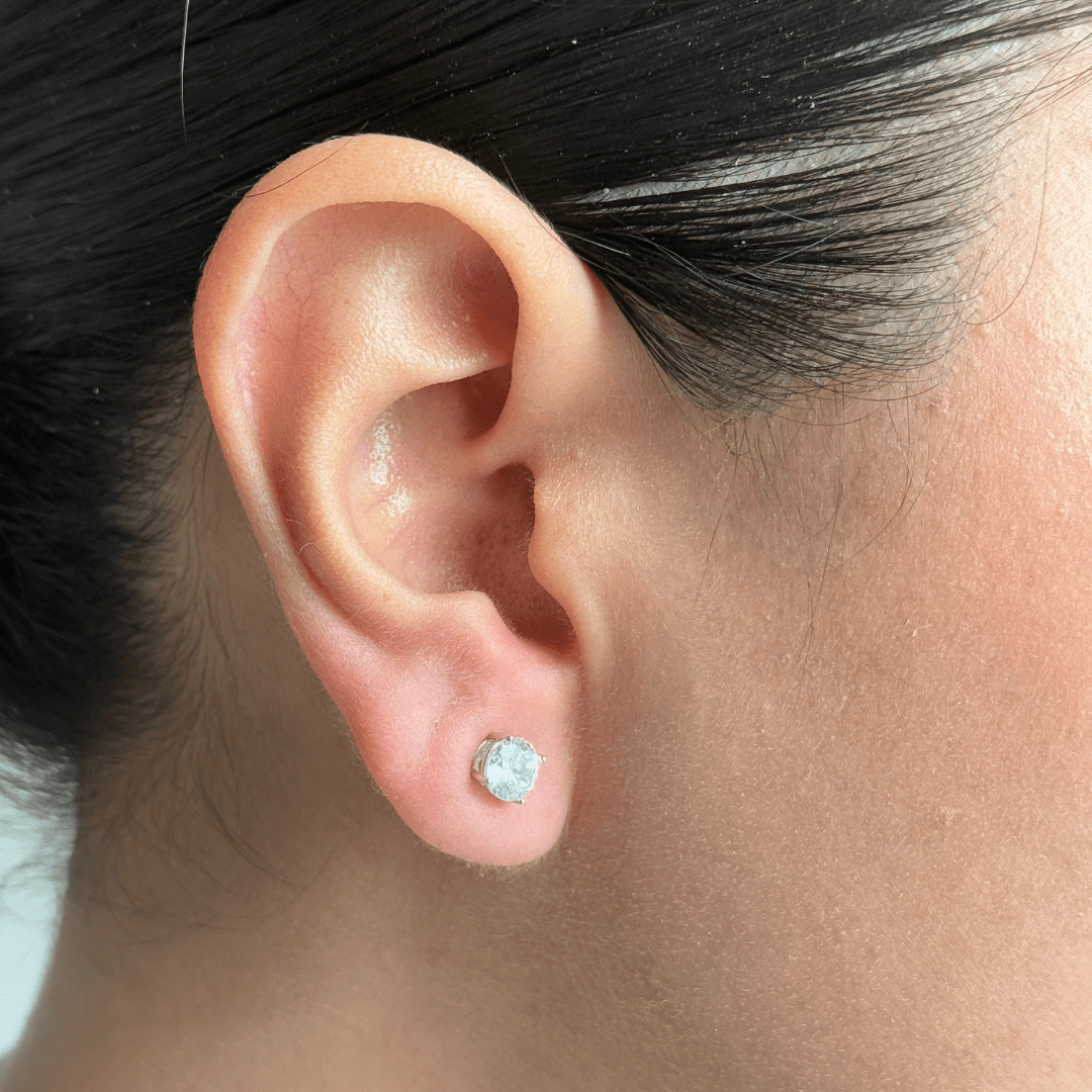 SILVER SPARK LUXE STUDS - ARETES - Malandra Jewelry - ZWA23.P - QX00880YX