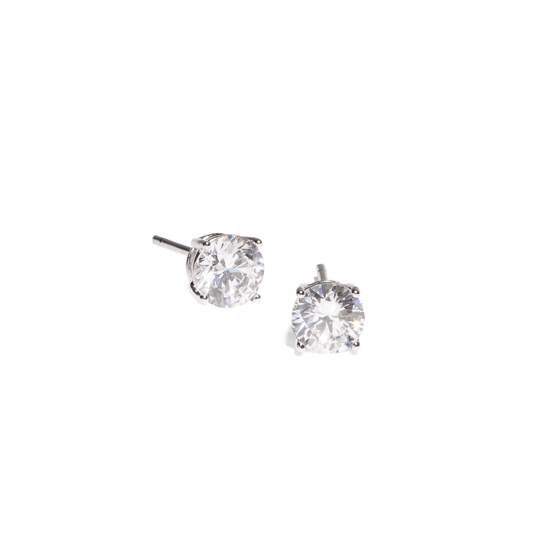 SILVER SPARK LUXE STUDS - ARETES - Malandra Jewelry - ZWA23.P - QX00880YX