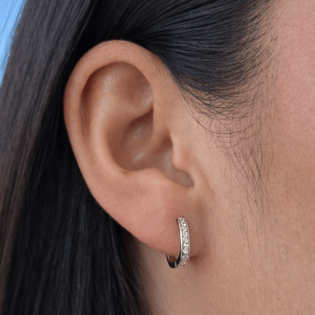 SILVER SQUARE GLEAM HOOPS - ARETES - Malandra Jewelry - ZWA132.P-QX01330