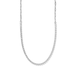 Silver Tennis & Link Necklace - COLLARES - Malandra Jewelry - EUWC302.P-JDN0112047-S-WT