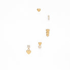 SINGLE HEART GOLD PIERCING - ARETES - Malandra Jewelry - KMA8 - 20048