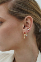 SINGLE HEART GOLD PIERCING - ARETES - Malandra Jewelry - KMA8 - 20048