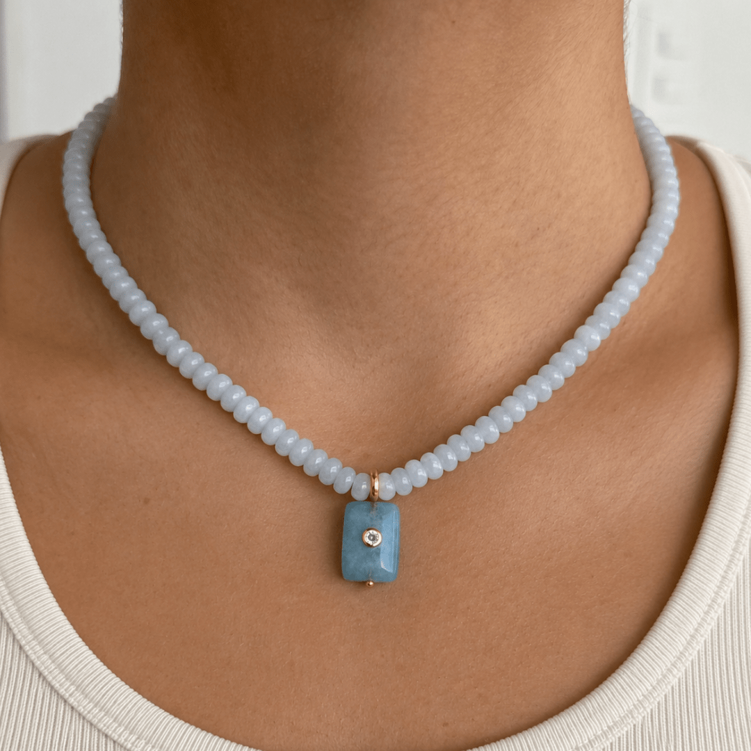 Sky Jasper Gaia Necklace - COLLARES - Malandra Jewelry - TC2604