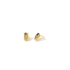 SMALL SQUARE STRIPED ESSENTIAL STUDS - ARETES - Malandra Jewelry - ICA517
