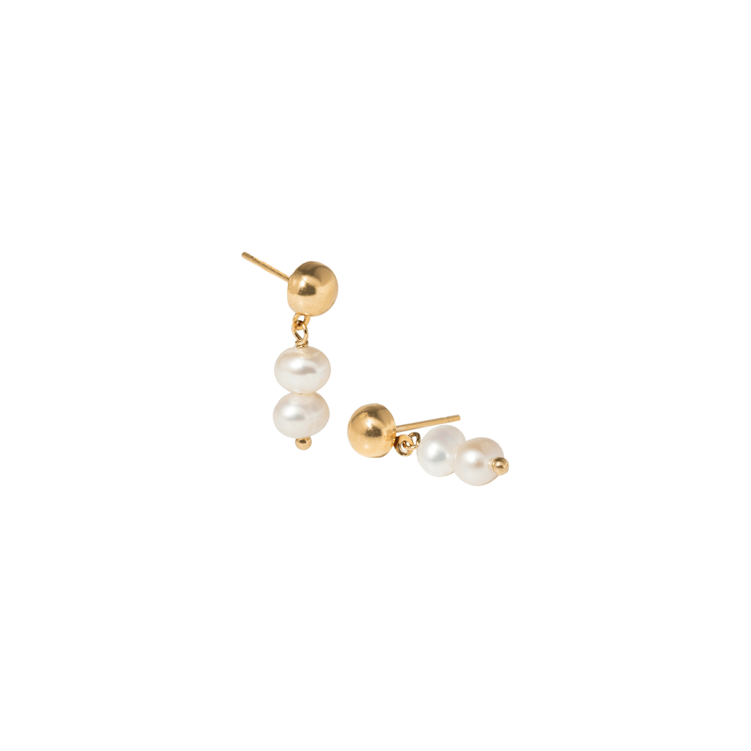 SOFT PEARL DROP EARRINGS - ARETES - Malandra Jewelry - TA2225