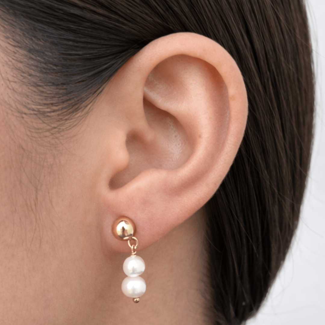 SOFT PEARL DROP EARRINGS - ARETES - Malandra Jewelry - TA2225
