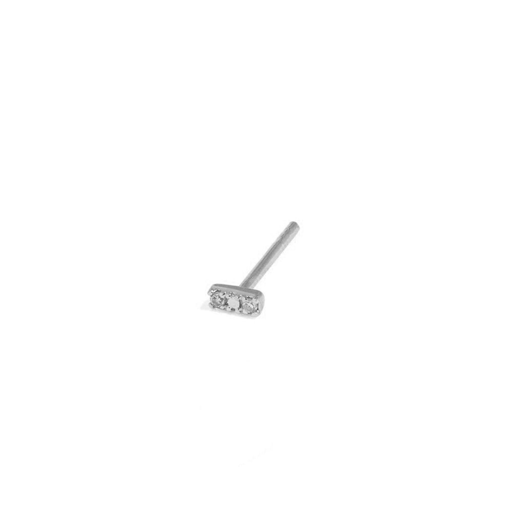 SPARK BAR DIAMOND PIERCING - ARETES - Malandra Jewelry - SNA19 - DER - 4164 - 2