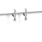 SPARK MINI CHARM SILVER HUGGIES - ARETES - Malandra Jewelry - AA1304-ASUB99955