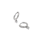 SPARK MINI CHARM SILVER HUGGIES - ARETES - Malandra Jewelry - AA1304-ASUB99955