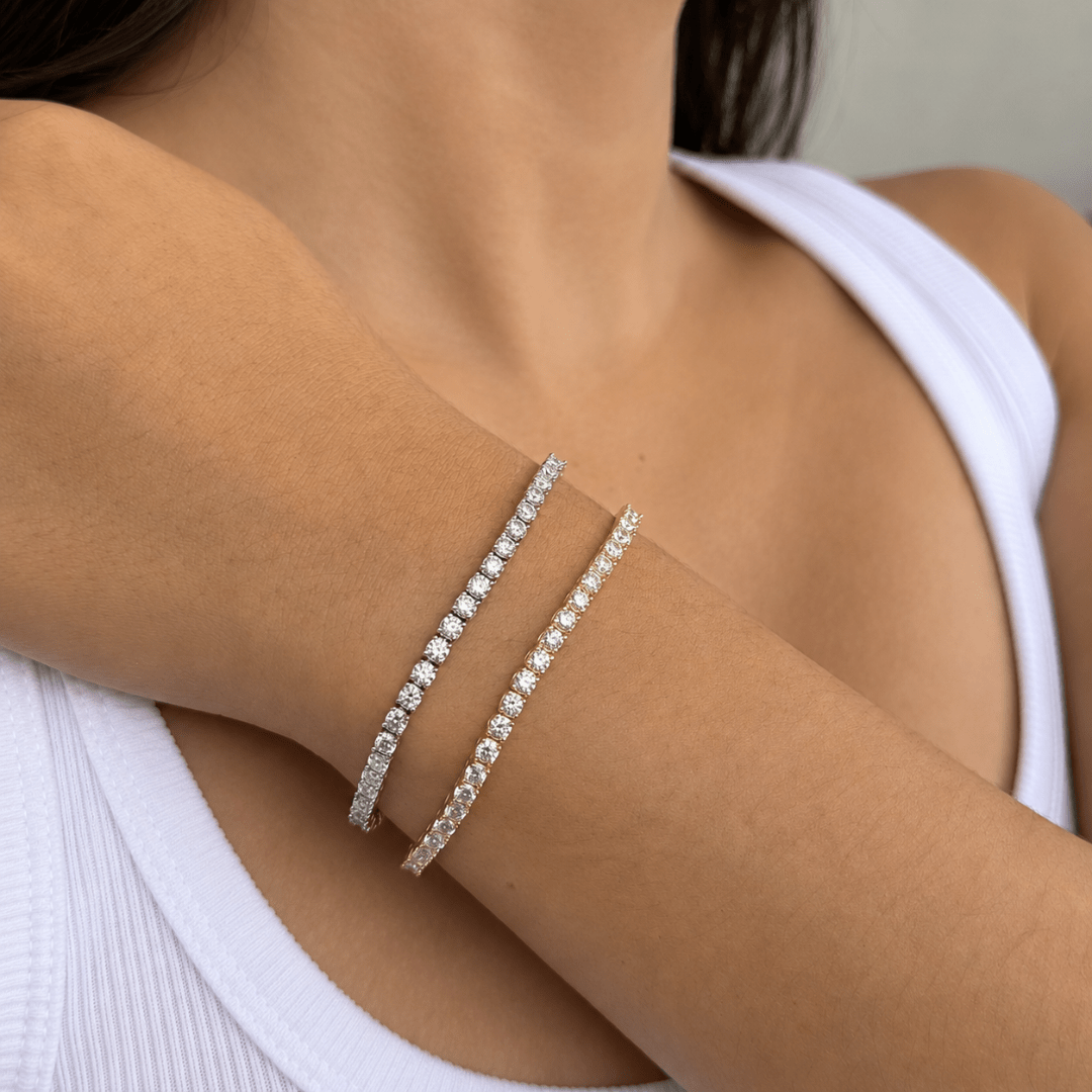 SPARK SILVER TENNIS BRACELET - PULSERAS - Malandra Jewelry - LRP3.P-SMOB01-P-3-6.5
