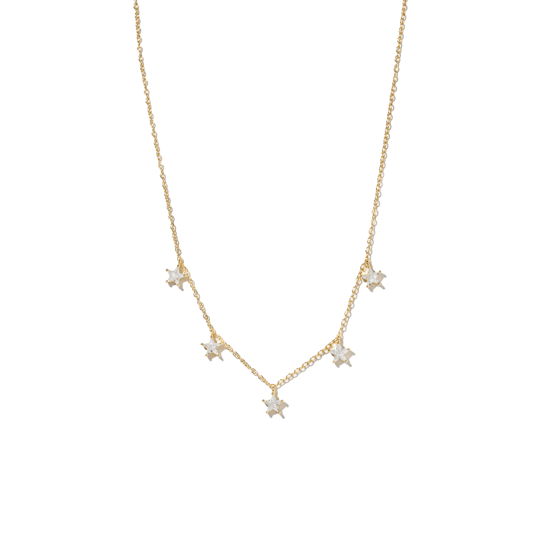 SPARKLE STARS NECKLACE - COLLARES - Malandra Jewelry - ERC158 - 60309222125C