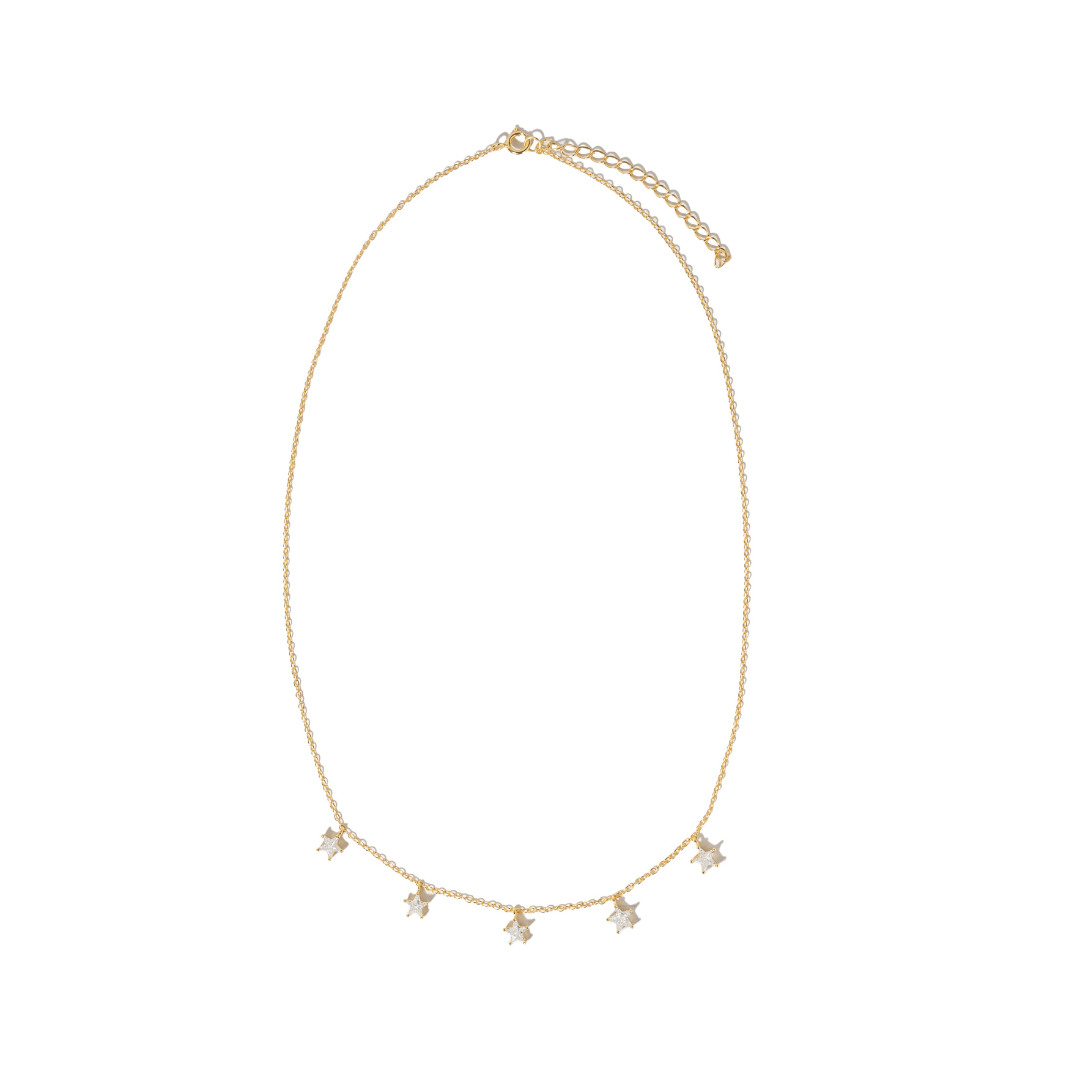 SPARKLE STARS NECKLACE - COLLARES - Malandra Jewelry - ERC158 - 60309222125C