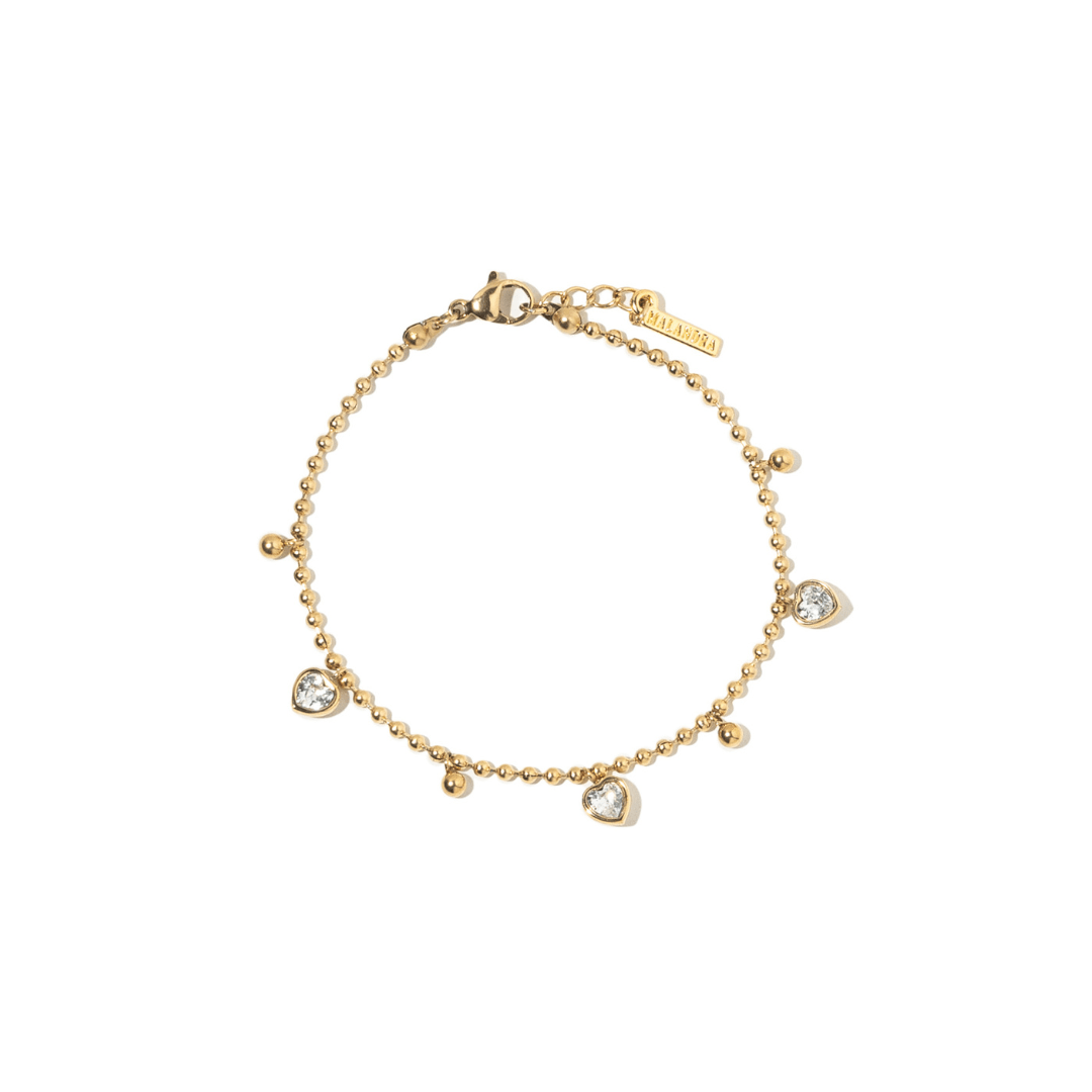 SPARKLING HEART BEADS BRACELET - PULSERAS - Malandra Jewelry - ZXP22 - T000992573