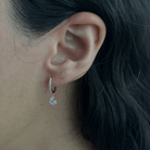 SPARKLING HEART HUGGIES - ARETES - Malandra Jewelry - ERA113 - 60250131135C - 4