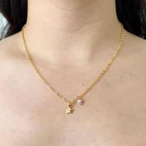 STARLIGHT PINK PEARL NECKLACE - COLLARES - Malandra Jewelry - TC2407