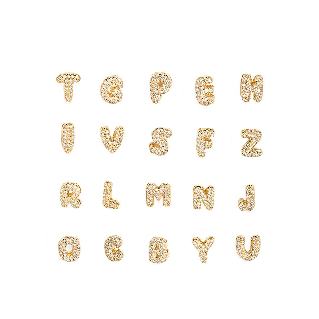 SUBTLE SHINE GOLD INITIAL - DIJES - Malandra Jewelry - AD1447.B - J64258