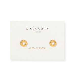 SUNBURST STUDS - ARETES - Malandra Jewelry - VCA282-3958