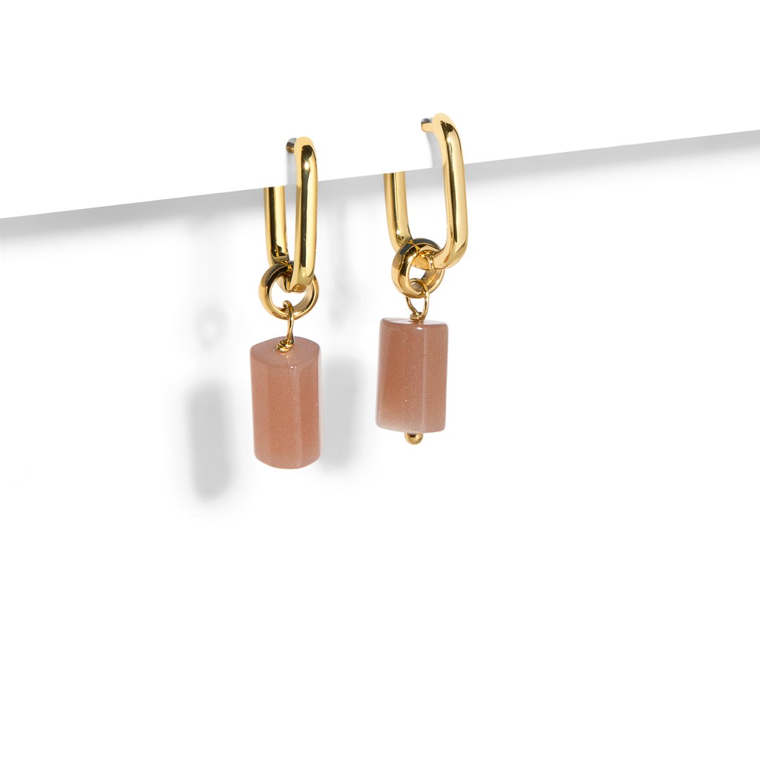 SUNSTONE AURA EARRINGS - ARETES - Malandra Jewelry - TA1622