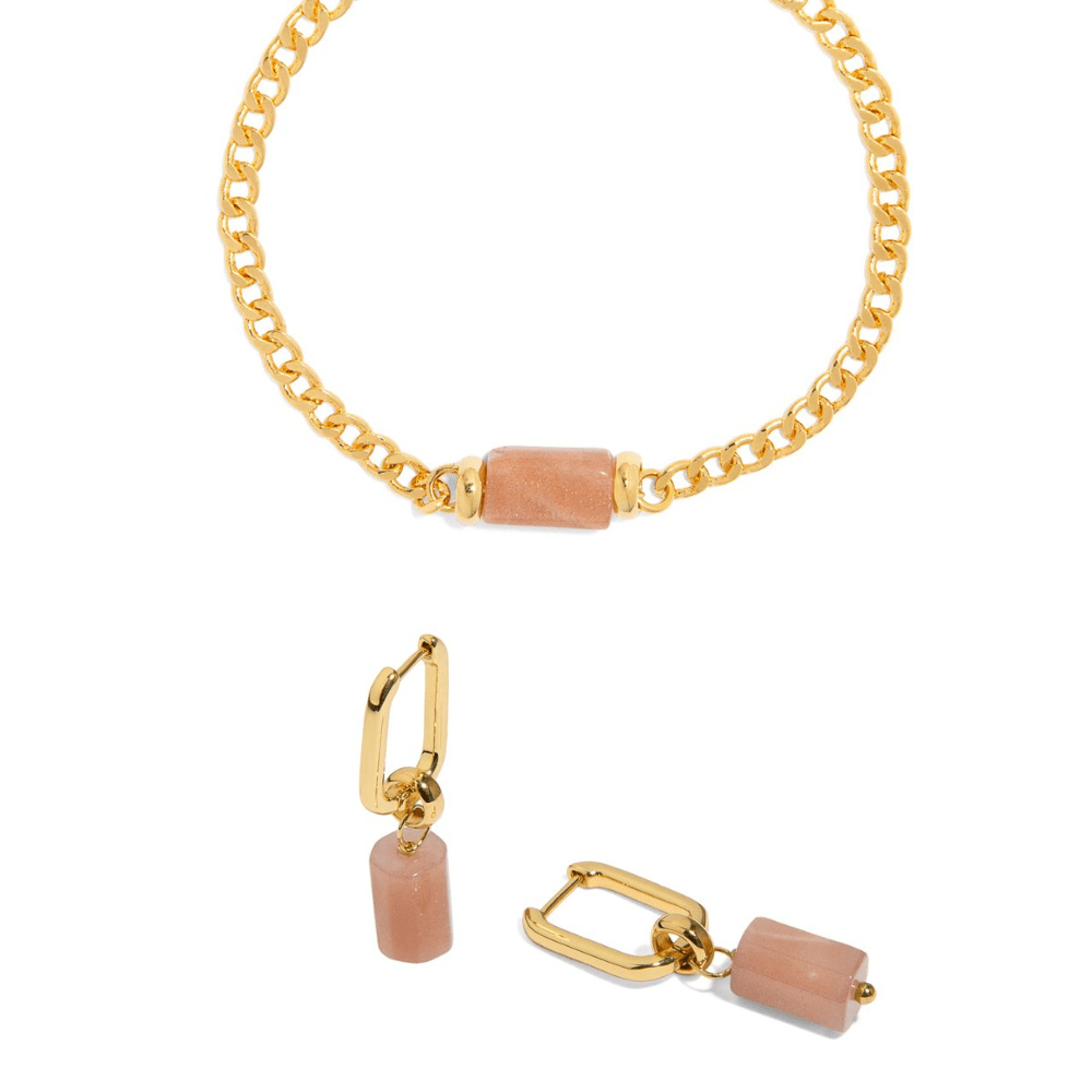 SUNSTONE AURA GIFT SET - SETS DE REGALO - Malandra Jewelry - SET113-TP1612 TA1622