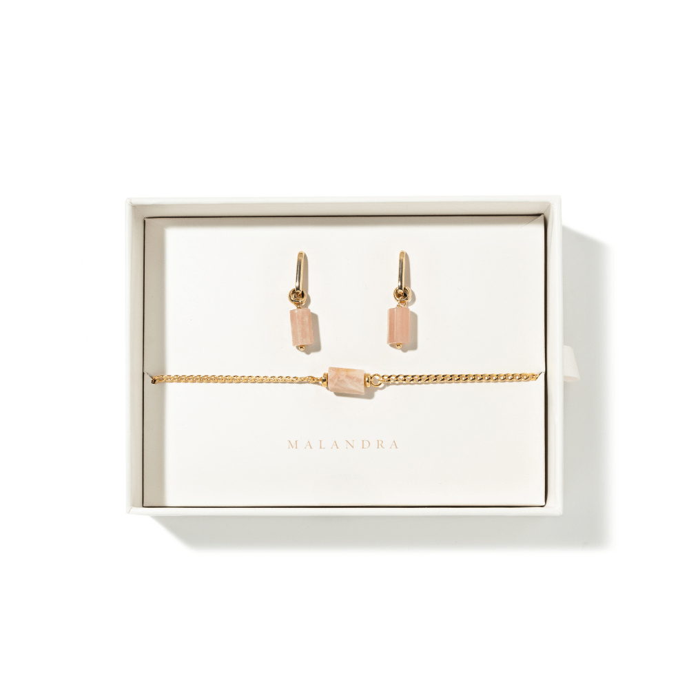 SUNSTONE AURA GIFT SET - SETS DE REGALO - Malandra Jewelry - SET113-TP1612 TA1622