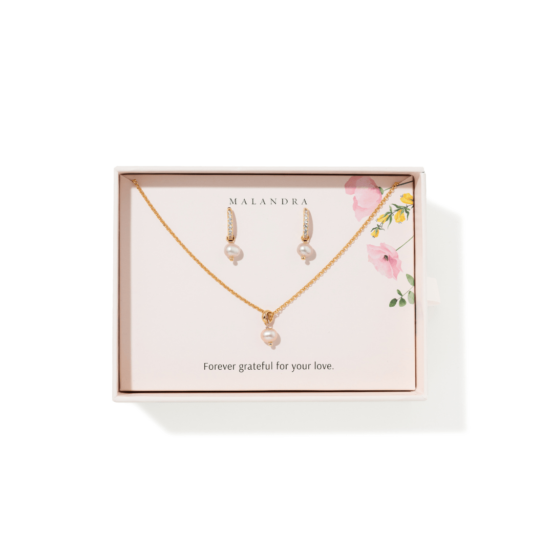 SWEET MOM PEARL GIFT SET - SETS DE REGALO - Malandra Jewelry - SET202 - TC2287/TA2289