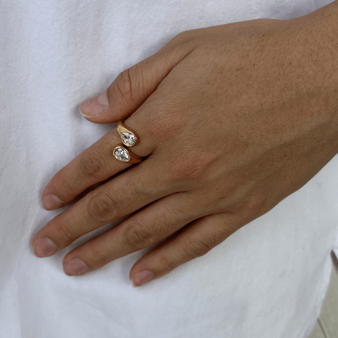 TEARDROP GLOW RING - ANILLOS - Malandra Jewelry - EUWR435-JDR2406008