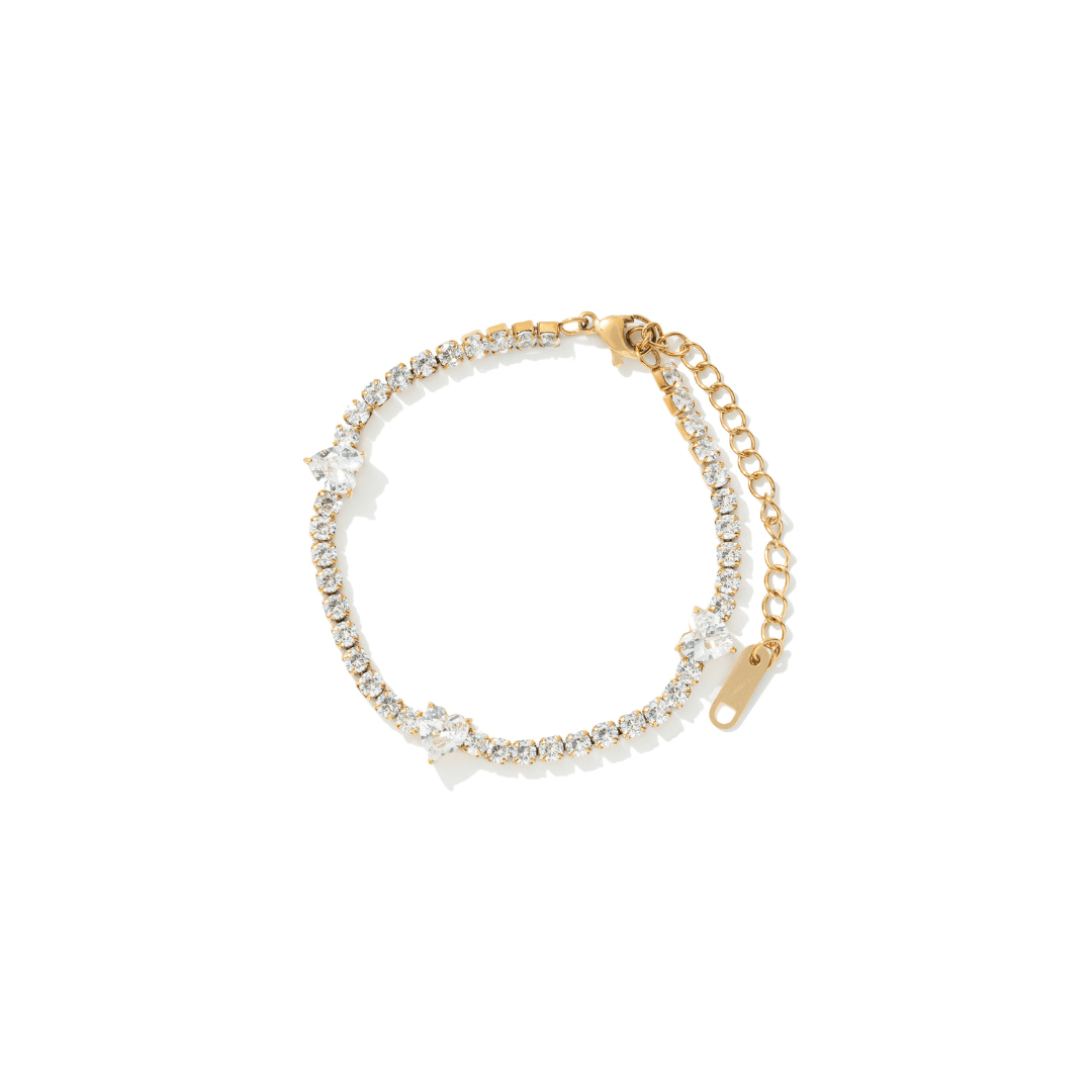 TENNIS HEART LUXE BRACELET - PULSERAS - Malandra Jewelry - EUWP382-JDB0311106