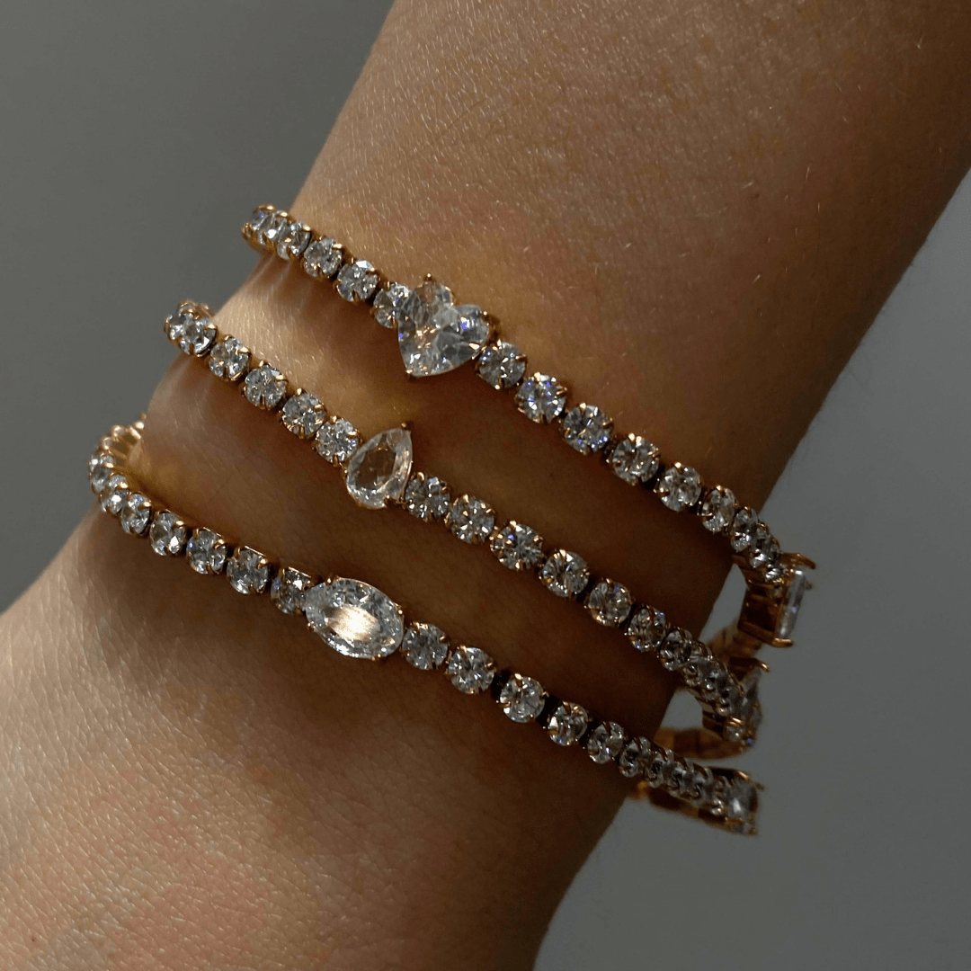 TENNIS TEARDROP SHINE BRACELET - PULSERAS - Malandra Jewelry - EUWP383-JDB0311108