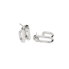 THE LINK CURVE SILVER EARRINGS - ARETES - Malandra Jewelry - ICA435.P