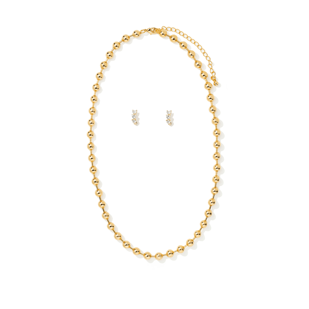 TIMELESS GOLD DOT GIFT SET - SETS DE REGALO - Malandra Jewelry - SET193/ZWA17/EYHC13