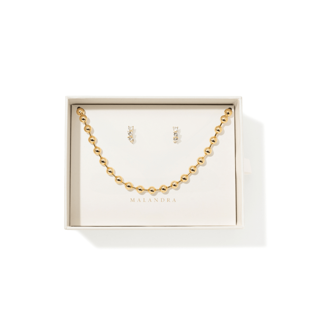 TIMELESS GOLD DOT GIFT SET - SETS DE REGALO - Malandra Jewelry - SET193/ZWA17/EYHC13
