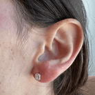 TINY CRYSTAL GLIMMER STUDS - ARETES - Malandra Jewelry - ZWA42 - QX00878Y