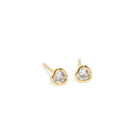TINY CRYSTAL HEART STUDS - ARETES - Malandra Jewelry - ZWA28 - QX00861YX