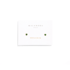 TINY GREEN HEART STUDS - ARETES - Malandra Jewelry - ZWA28.V - QX00861YX