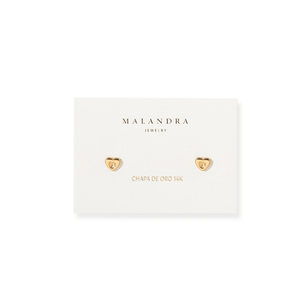 TINY LOVE STUDS - ARETES - Malandra Jewelry - VCA270-4040