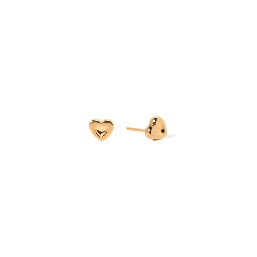 TINY LOVE STUDS - ARETES - Malandra Jewelry - VCA270-4040