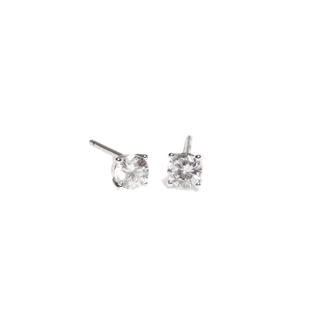 TINY SILVER SPARK STUDS - ARETES - Malandra Jewelry - ZWA30.P - QX00860YX