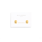 TINY SQUARE GOLD EARRINGS - ARETES - Malandra Jewelry - ZWA12 - QX02740Y