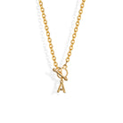 TOGGLE LETTER GOLDEN NECKLACE - COLLARES - Malandra Jewelry - TC1717.A