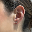 TRI DOTS SPARK STUDS - ARETES - Malandra Jewelry - VCA209 - 4019