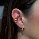 TRIPLE CHUNKY EARCUFF - ARETES - Malandra Jewelry - EUWA27 - JDE2311016