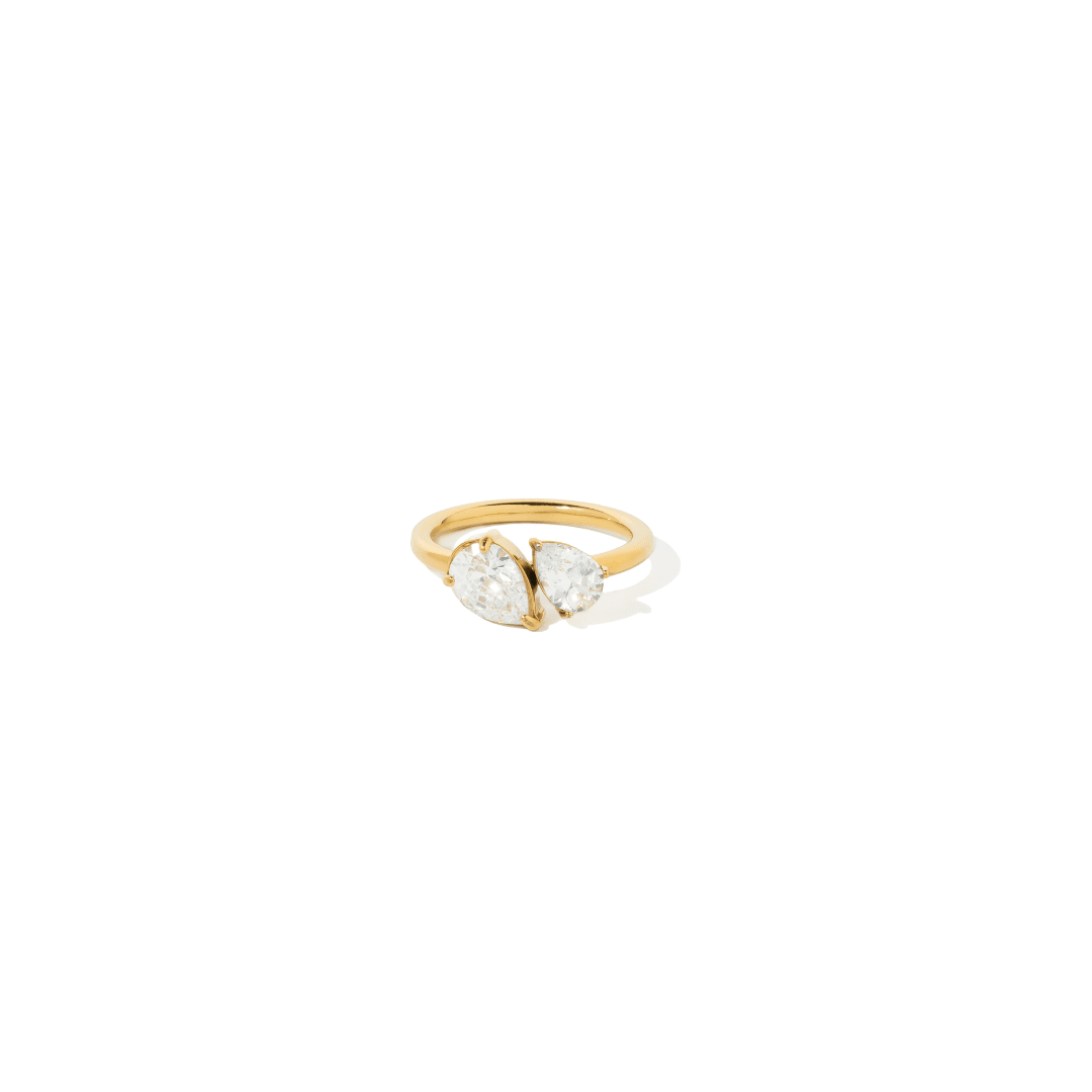 TWIN DROP GLEAM RING - ANILLOS - Malandra Jewelry - EUWR359-JDR0310013-7