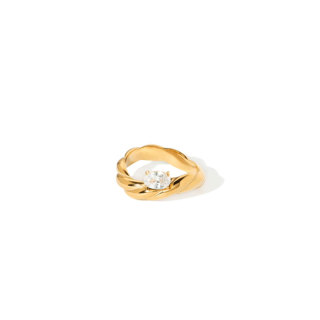 TWIST LUX OVAL RING - ANILLOS - Malandra Jewelry - EUWR265.6-JDR0305024-6