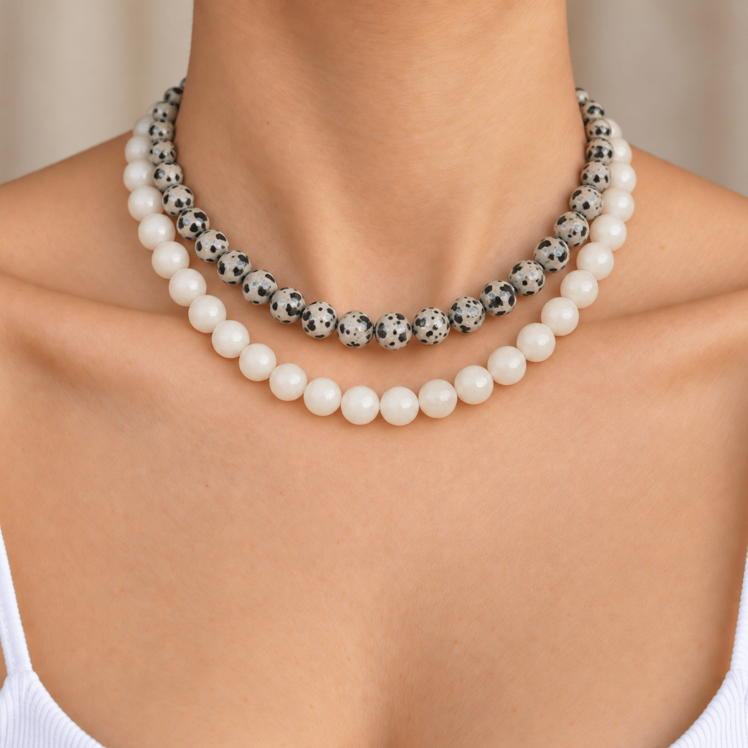 Vanilla Angelite Terra Necklace - COLLARES - Malandra Jewelry - TC2725