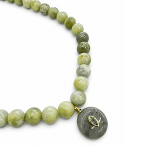 Verdant Jade Gaia Necklace - COLLARES - Malandra Jewelry - TC2621