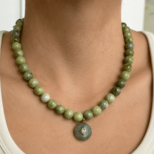 Verdant Jade Gaia Necklace - COLLARES - Malandra Jewelry - TC2621
