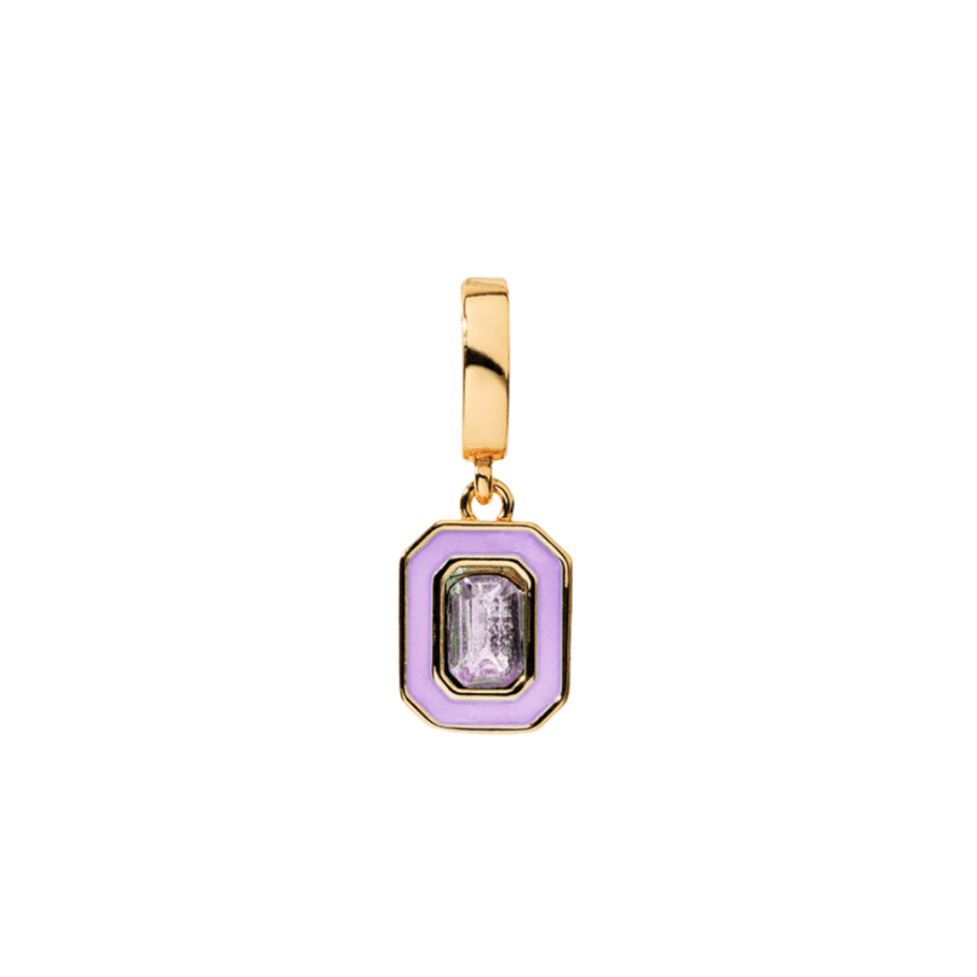 VIOLET FRAME GEM CHARM - DIJES - Malandra Jewelry - EYHD52-HP10